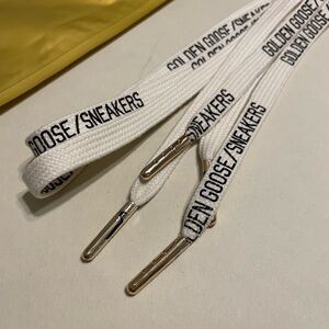 Golden Goose Off-White Laces with Gold Tips